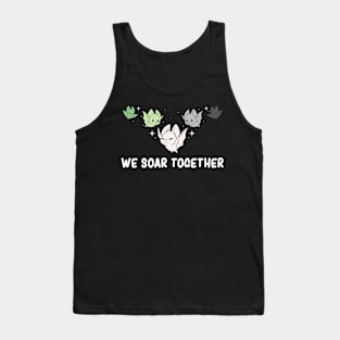 Subtle Aromantic Pride Flag Cute Kawaii Bat Lgbtqia Tank Top